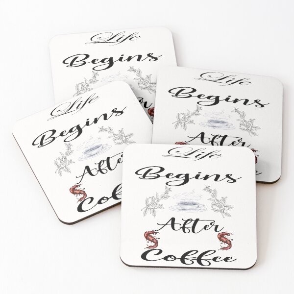 Item preview, Life Begins After Coffee designed and sold by Medyahshop ⭐️⭐️⭐️⭐️⭐️.