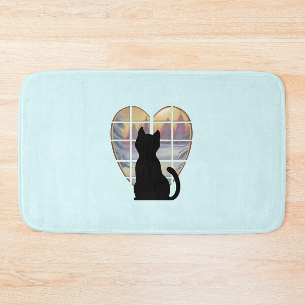 Item preview, Cat looking by the window on winter designed and sold by WhoanaKeli.