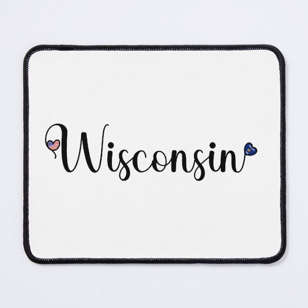 Item preview, I Love Wisconsin - Wisconsin Script With Heart Shaped Flags designed and sold by molamode.