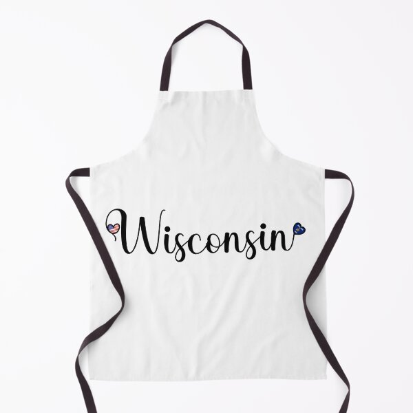 Item preview, I Love Wisconsin - Wisconsin Script With Heart Shaped Flags designed and sold by molamode.