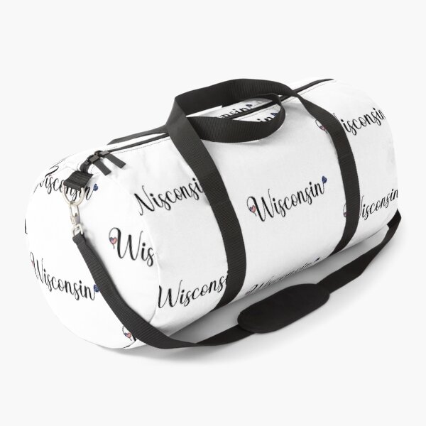 Item preview, I Love Wisconsin - Wisconsin Script With Heart Shaped Flags designed and sold by molamode.