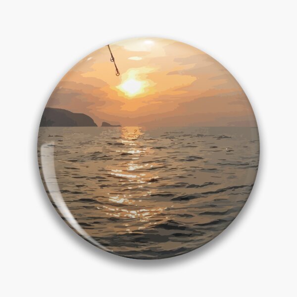 Item preview, Drawing - Sunset fishing designed and sold by rubenarocho.