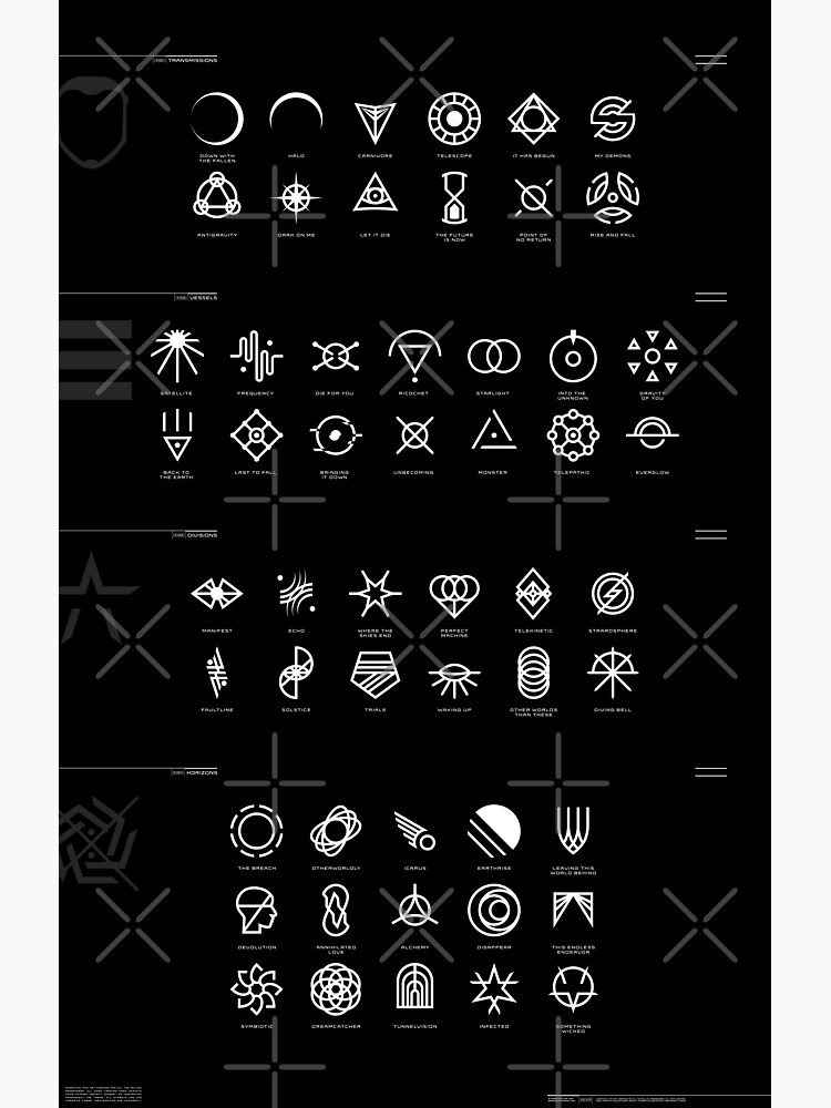 STARSET SYMBOLS // .redux .unofficial .WHITE Poster