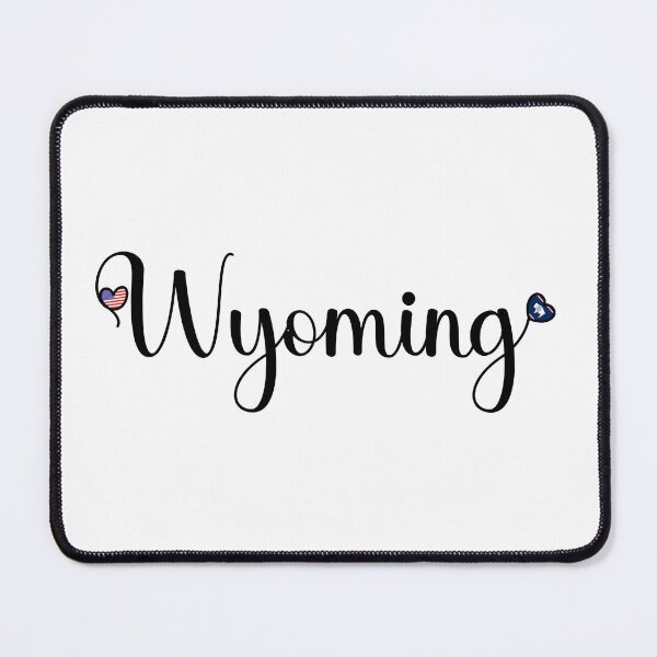 Item preview, I Love Wyoming - Wyoming Script With Heart Shaped Flags designed and sold by molamode.