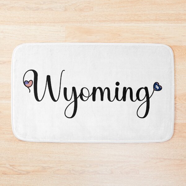 Item preview, I Love Wyoming - Wyoming Script With Heart Shaped Flags designed and sold by molamode.