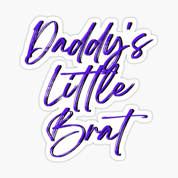 Blue Daddy's Little Brat Sticker