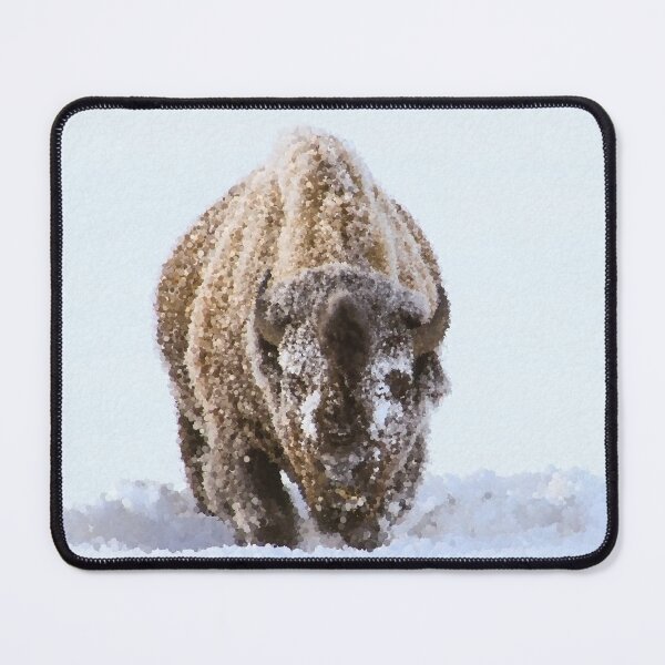 Item preview, Bison in Snow designed and sold by MathenaArt.
