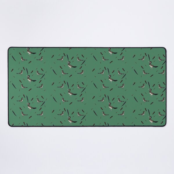 Item preview, Roadrunners and feathers pattern (green) designed and sold by BerryShyKittens.