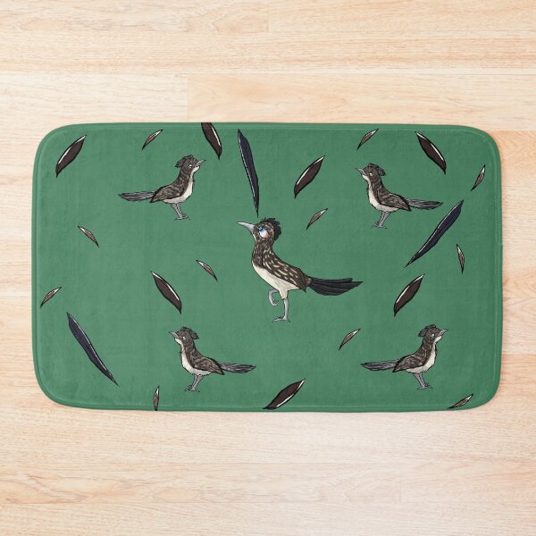 Item preview,  Roadrunners and feathers pattern (green) designed and sold by BerryShyKittens.
