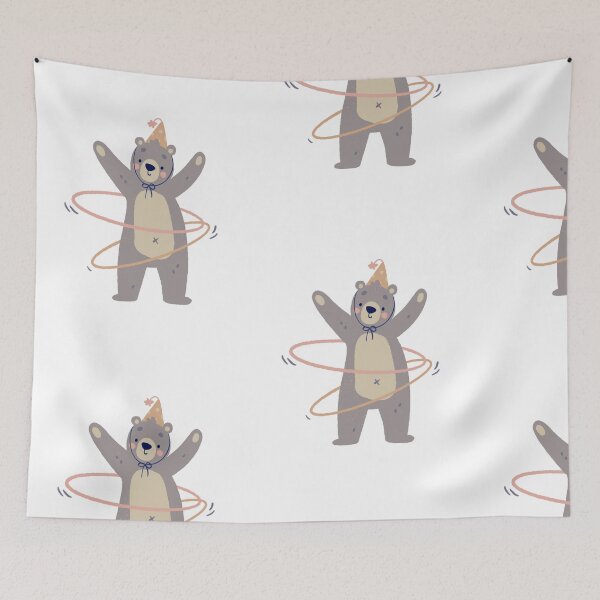 Item preview, Hooping Bear, Hipster Bear designed and sold by Naked-Alien.