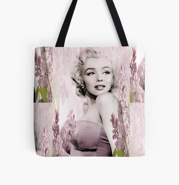 Marilyn Monroe Pink Flowers Vegan Leather Purse