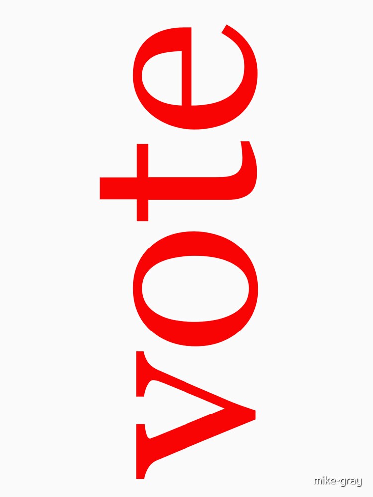Vote Written in Red Vertical by mike-gray