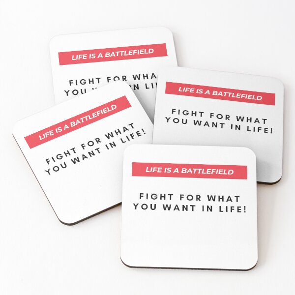 Item preview, Life is a battlefield, fight for what you want designed and sold by MotivationDNA.