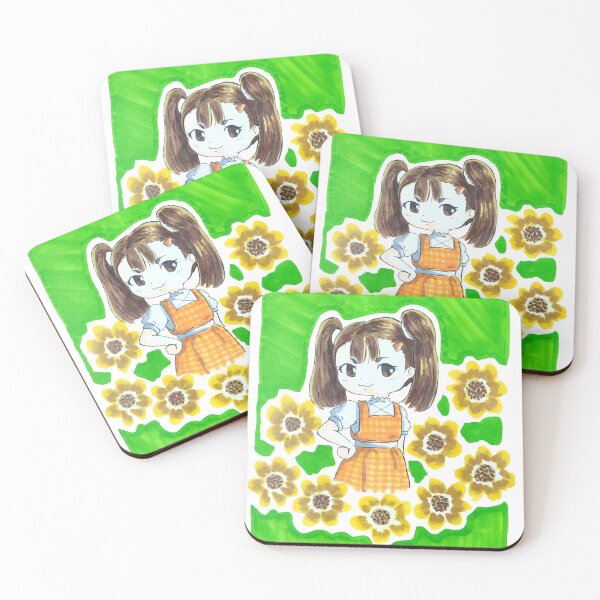 Item preview, Sunflower girl - cute cottagecore girl, sunflower baby designed and sold by DoodlesFlowers.