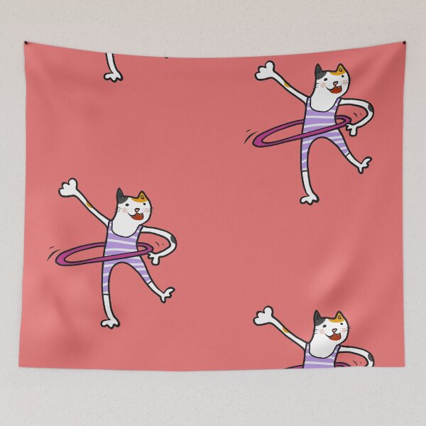 Item preview, Hooping Cat, Hipster Cat designed and sold by Naked-Alien.