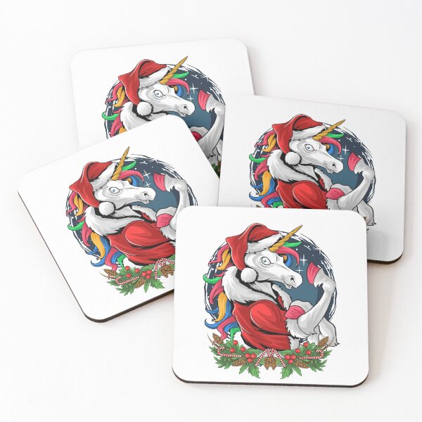 Item preview, Cute Unicorn Santa Design for Girls Women Teenagers - Christmas Evil Unicorn designed and sold by AR Studios.