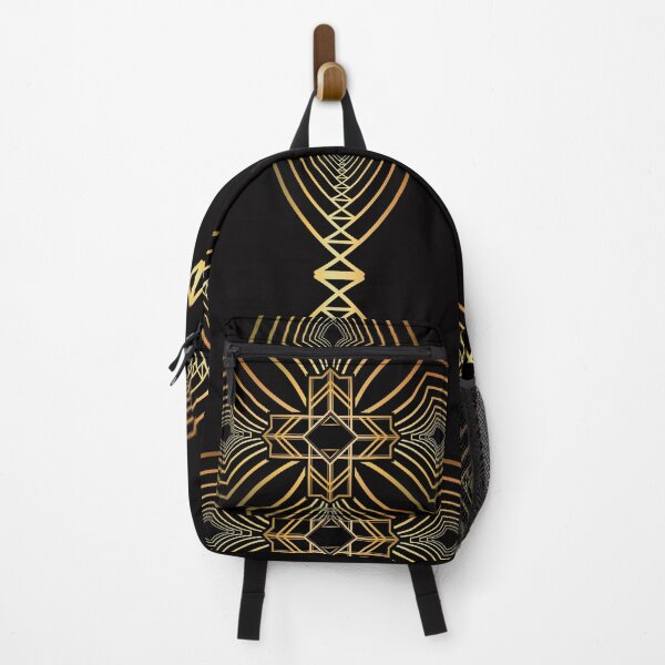 Item preview, Art Deco Nouveau Black and Gold Geometric designed and sold by SloganExpress.