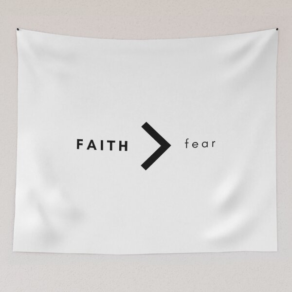Item preview, Faith is Greater than Fear | Black and White designed and sold by WordsToArt.