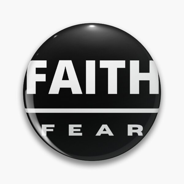 Item preview, Faith Over Fear | White on Black designed and sold by WordsToArt.