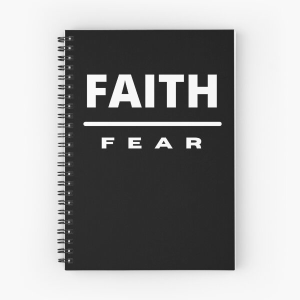 Item preview, Faith Over Fear | White on Black designed and sold by WordsToArt.