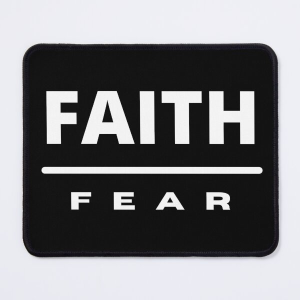 Item preview, Faith Over Fear | White on Black designed and sold by WordsToArt.