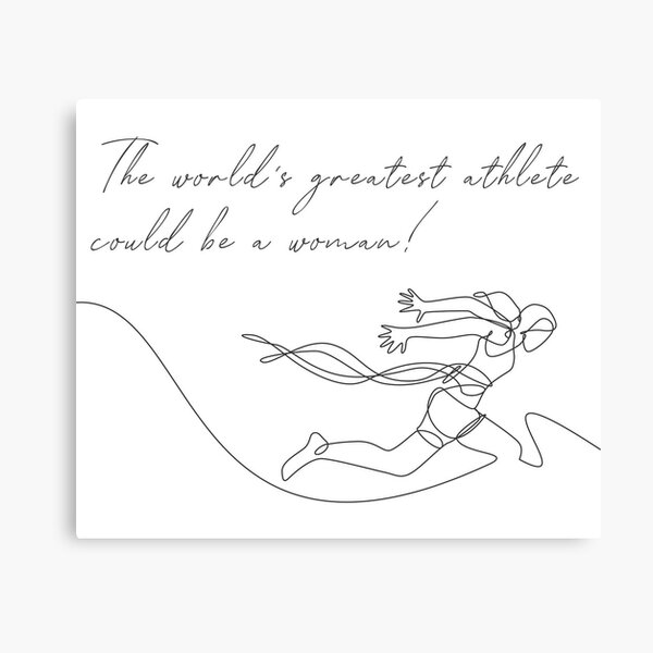 The worlds greatest athlete could be a woman! Canvas Print