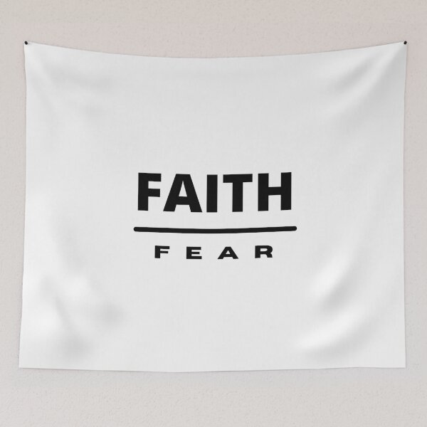 Item preview, Faith Over Fear | Black on White designed and sold by WordsToArt.