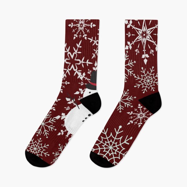 Item preview, Snow man (red back ground and snow flakes) designed and sold by Lisaarts.