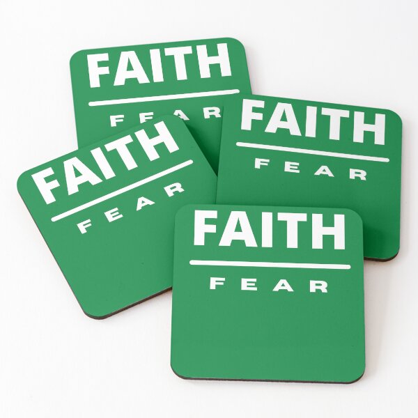 Item preview, Faith Over Fear | White on Green designed and sold by WordsToArt.