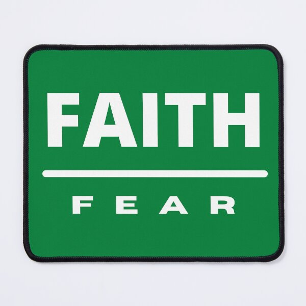 Item preview, Faith Over Fear | White on Green designed and sold by WordsToArt.