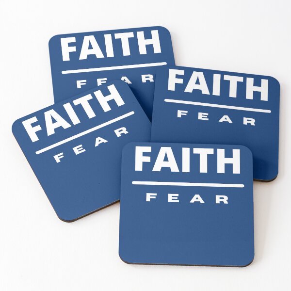 Item preview, Faith Over Fear | White on Navy designed and sold by WordsToArt.