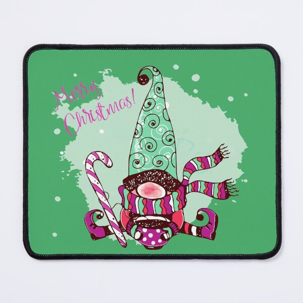 Item preview, Watercolor Christmas Funny Gnome with coffee designed and sold by urban-color.