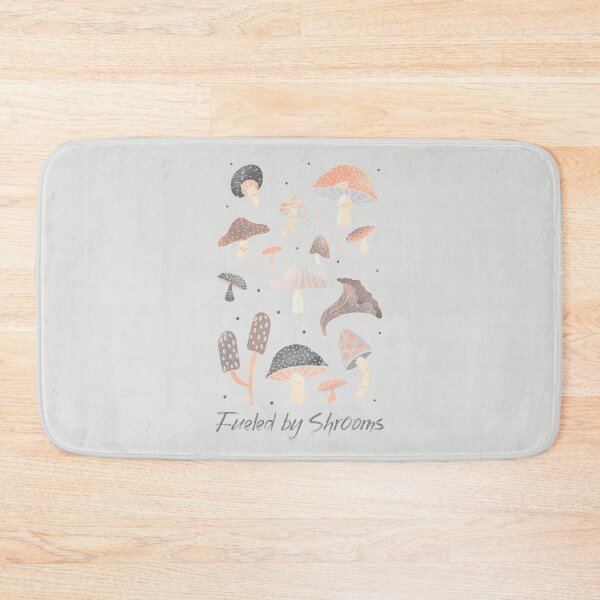 Item preview, Fueled By Shrooms. Vintage Fungi Mushroom Nature Collage designed and sold by Rebel-Design.