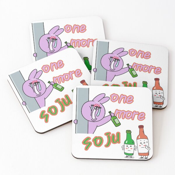 Item preview, Cute Soju & Drunk Funny Rabbit designed and sold by kpupsister.