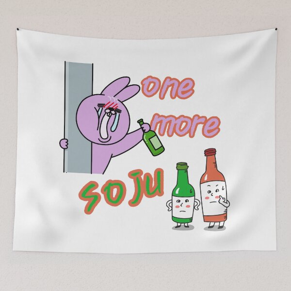 Item preview, Cute Soju & Drunk Funny Rabbit designed and sold by kpupsister.