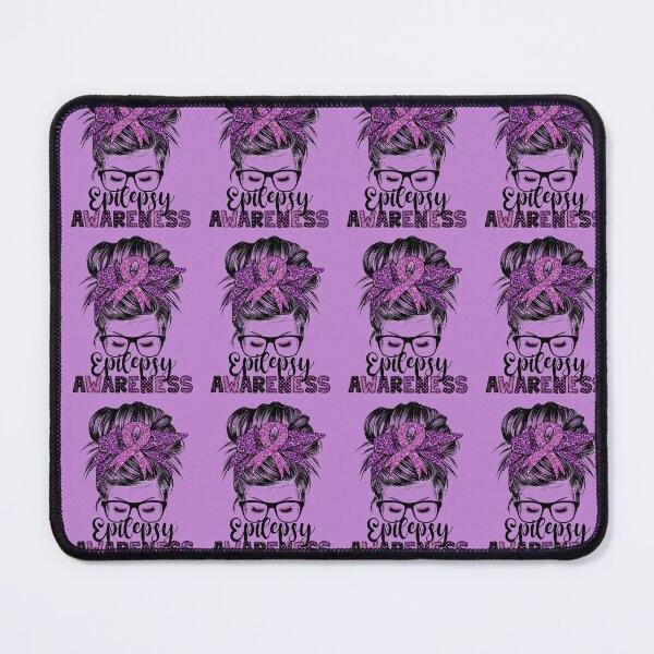 Item preview, Epilepsy Awareness Women Glasses Messy Bun Leopard designed and sold by DesignByMai.