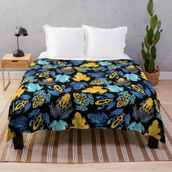 Item preview, Colorful Tropical Frogs On Black designed and sold by CarolynStore.