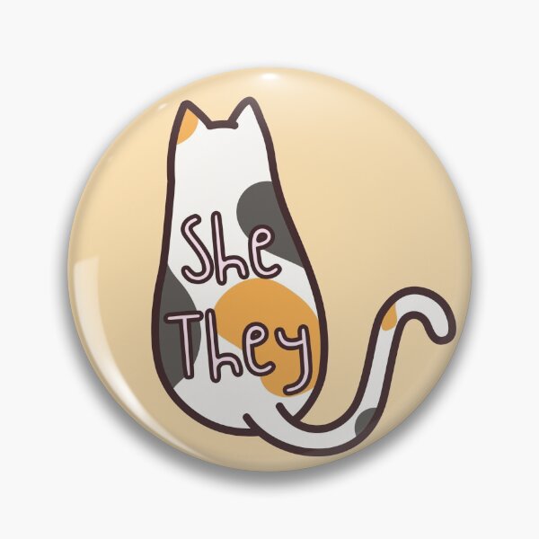 Item preview, She They Calico Cat Pronouns designed and sold by LyssaByssa.