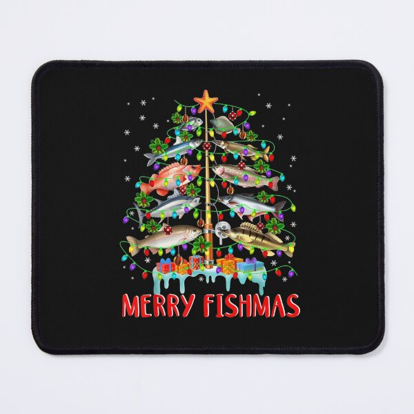 Merry Fishmas Funny Christmas Tree Lights Fish Fishing Rod T-Shirt Poster  for Sale by Chambers-Avara
