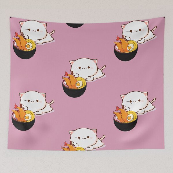 Item preview, kawaii neko ramen cat japan designed and sold by RyoSaeba90.