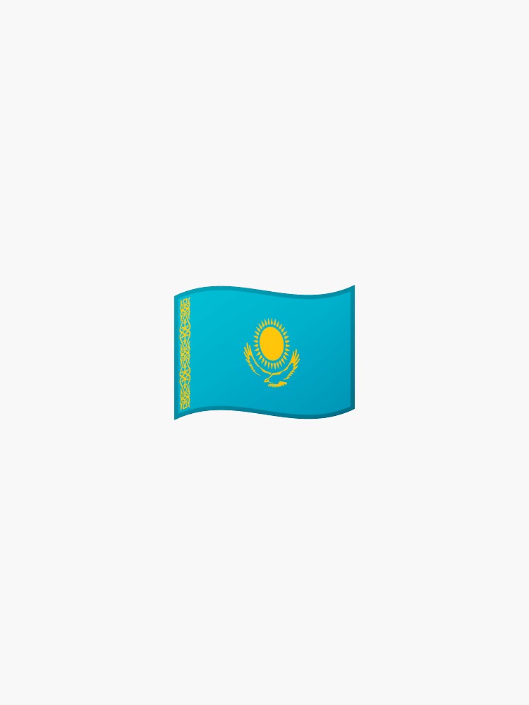 "Emoji Flag Kazakhstan" Sticker for Sale by Stickypegatinas Redbubble