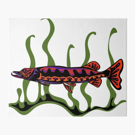 Fish Ojibwe Indigenous WAWEZHI CANADA Art Board Print for Sale by