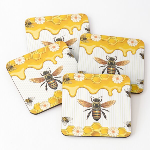 Item preview, Bee honey flower designed and sold by aggiexnjoz.