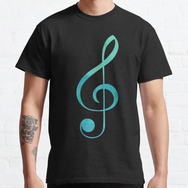 Music Note Teal Watercolor Gift For A Girl Classic T-Shirt