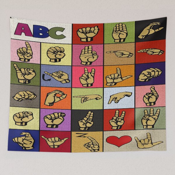 Item preview, Sign Language the alphabet color designed and sold by aggiexnjoz.