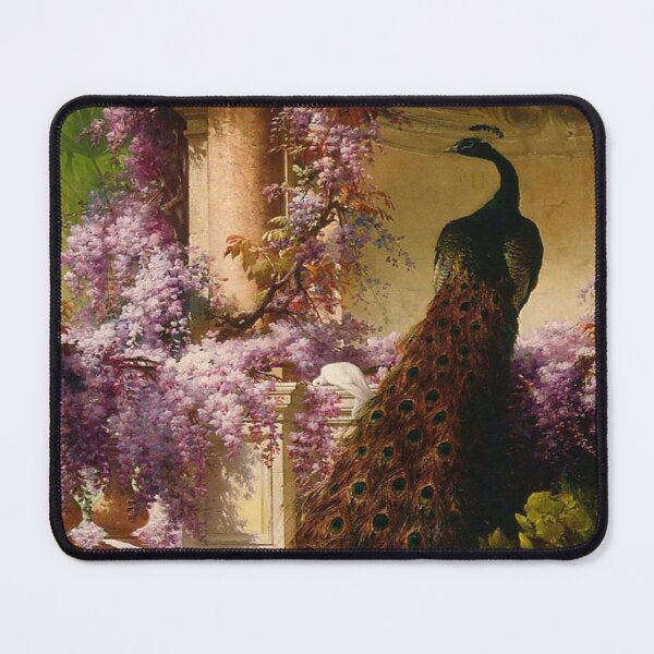 Item preview, Eugene Bidau's A Peacock and Doves in a Garden designed and sold by mosfunky.