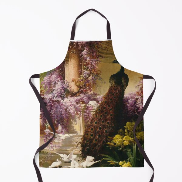 Item preview, Eugene Bidau's A Peacock and Doves in a Garden designed and sold by mosfunky.