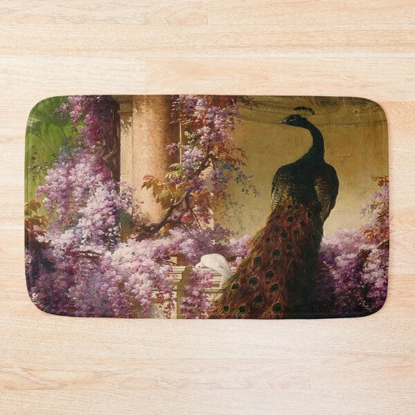 Item preview, Eugene Bidau's A Peacock and Doves in a Garden designed and sold by mosfunky.