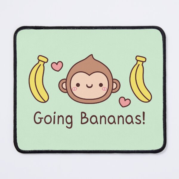 Item preview, Cute Monkey Going Bananas Funny Doodle designed and sold by rustydoodle.
