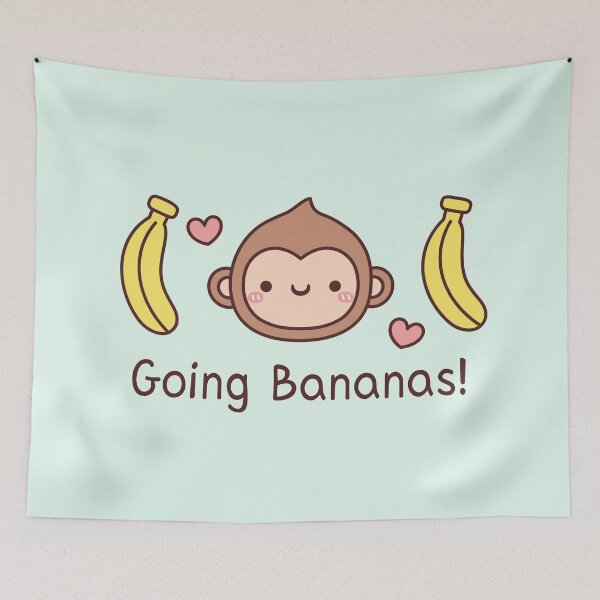Item preview, Cute Monkey Going Bananas Funny Doodle designed and sold by rustydoodle.